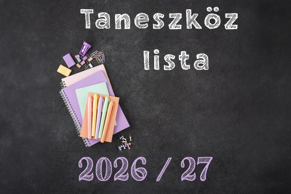 2026/2027. tanév szükséges taneszközei 